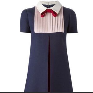 NWT Valentino bow neck mini dress
